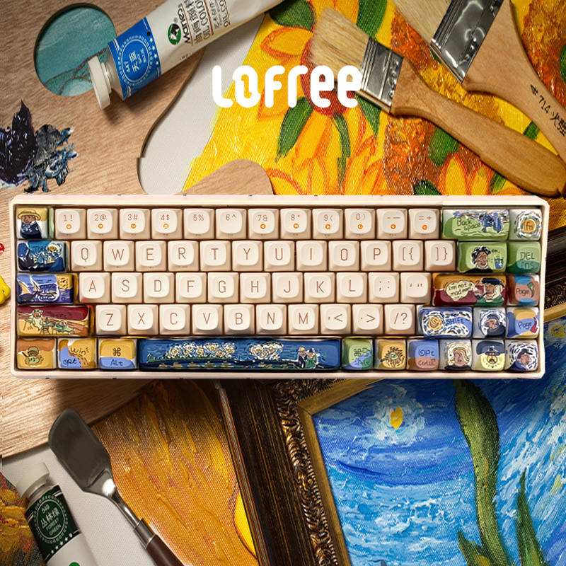 LOFREE小翘梵高主题款机械键盘