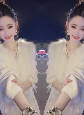 网红爆款炸街2025冬季白色可爱减龄轻奢高贵长袖保暖外套甜美穿搭