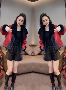 美式洋气红色喜庆小众净版松弛感遮肉2025冬季网红爆款保暖棉服潮