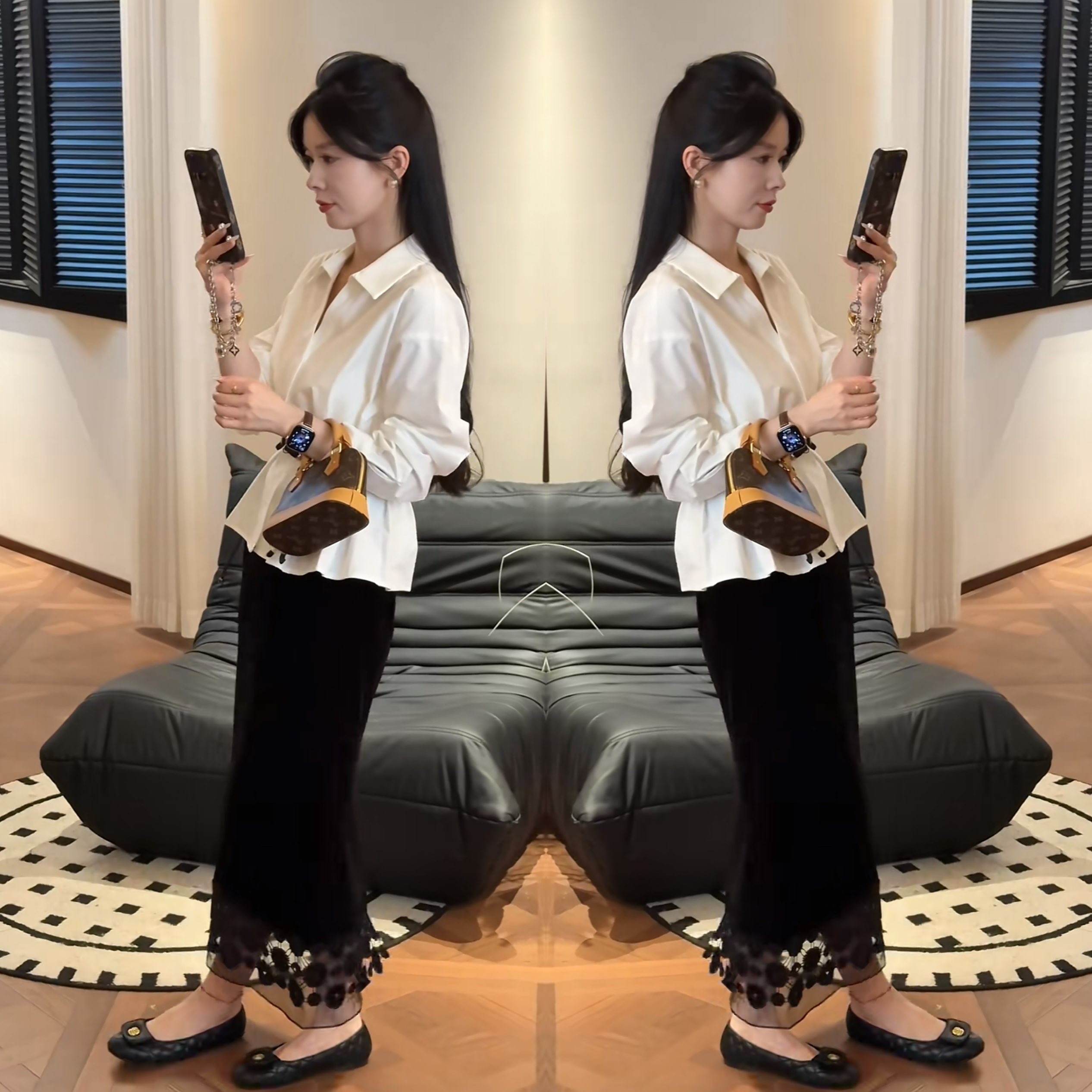秋季新款女装衬衫上衣搭配半身裙