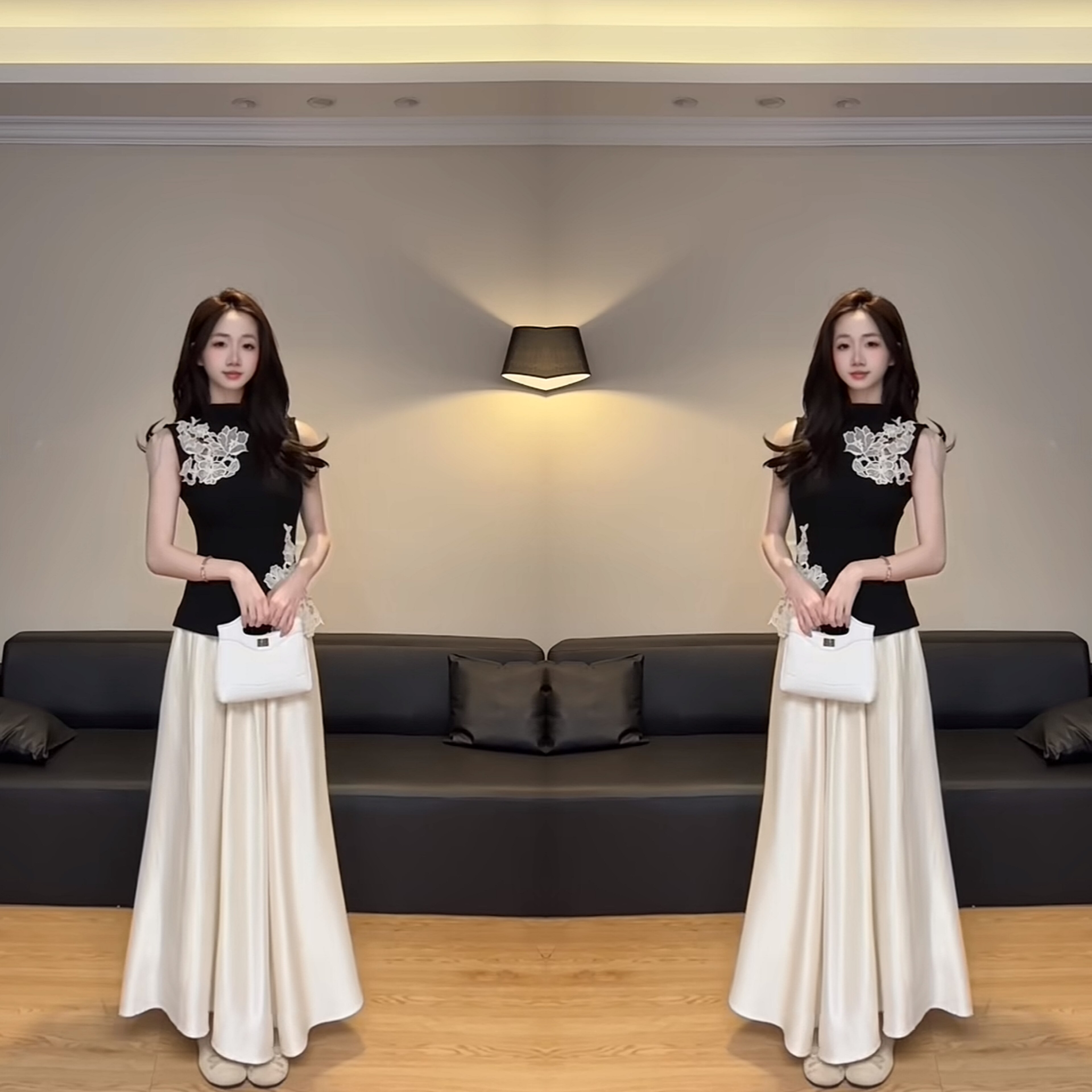 美式网红新款炸街2026黑色新中式镂空御姐性感女人味显瘦修身上衣