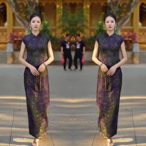 女装提花重工国风两件套上衣裙子