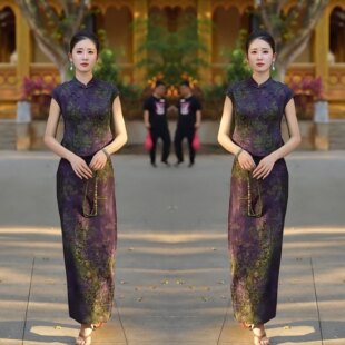 新中式女装穿搭时髦复古高端大气显瘦提花重工国风两件套上衣裙子