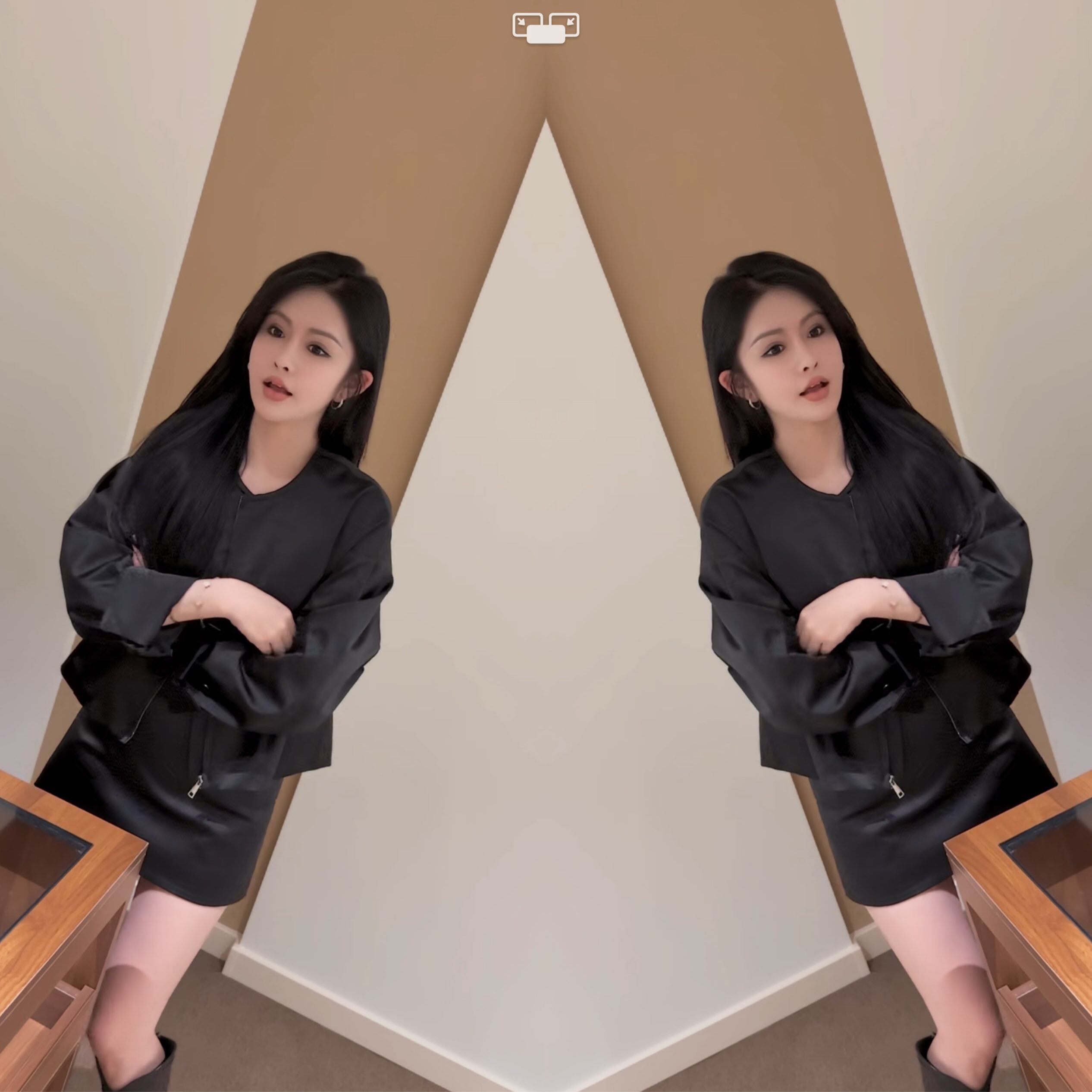 欧货女装显瘦两件套外套短裙潮
