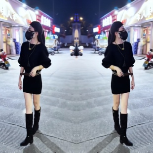 网红黑色性感御姐气质长袖知性纯欲大气高贵名媛连衣裙冬季职场潮