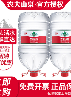 百亿 农夫山泉桶装水19L*2桶家庭大瓶12.9L天然饮用水非矿泉水