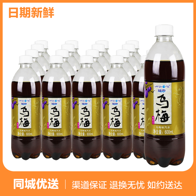 延中乌梅味汽水600ml*20瓶 整箱 江浙沪皖包邮