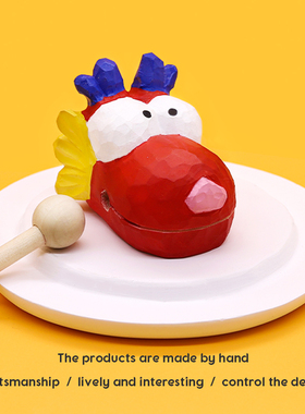 Jay家 龙运当头实木木鱼解压玩具办公室桌面摆件生日礼物创意ins