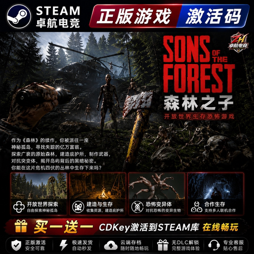 森林之子 正版Steam激活码CDKey入库 son of forest 全DLC游戏