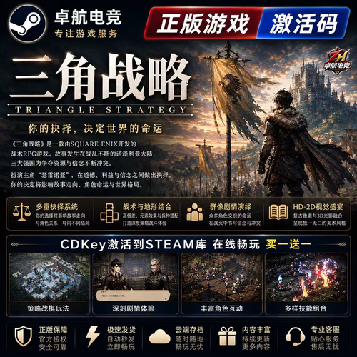 三角战略 正版Steam激活码CDKey入库 TRIANGLE STRATEGY全DLC游戏