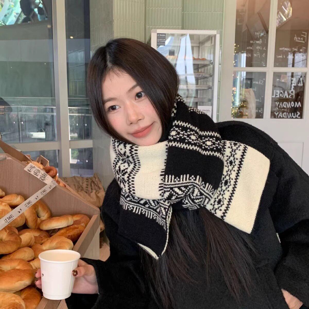 新款费尔岛花纹围巾女秋冬软糯亲肤不扎脖圣诞跨年穿搭氛围感标配,服饰配件/皮带/帽子/围巾,围巾/丝巾/披肩,淘宝优惠券,粉丝福利购,淘宝优惠卷