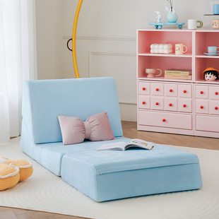 可折叠懒人沙发客厅2025新款 布艺小户型出租房卧室豆腐块家具简约