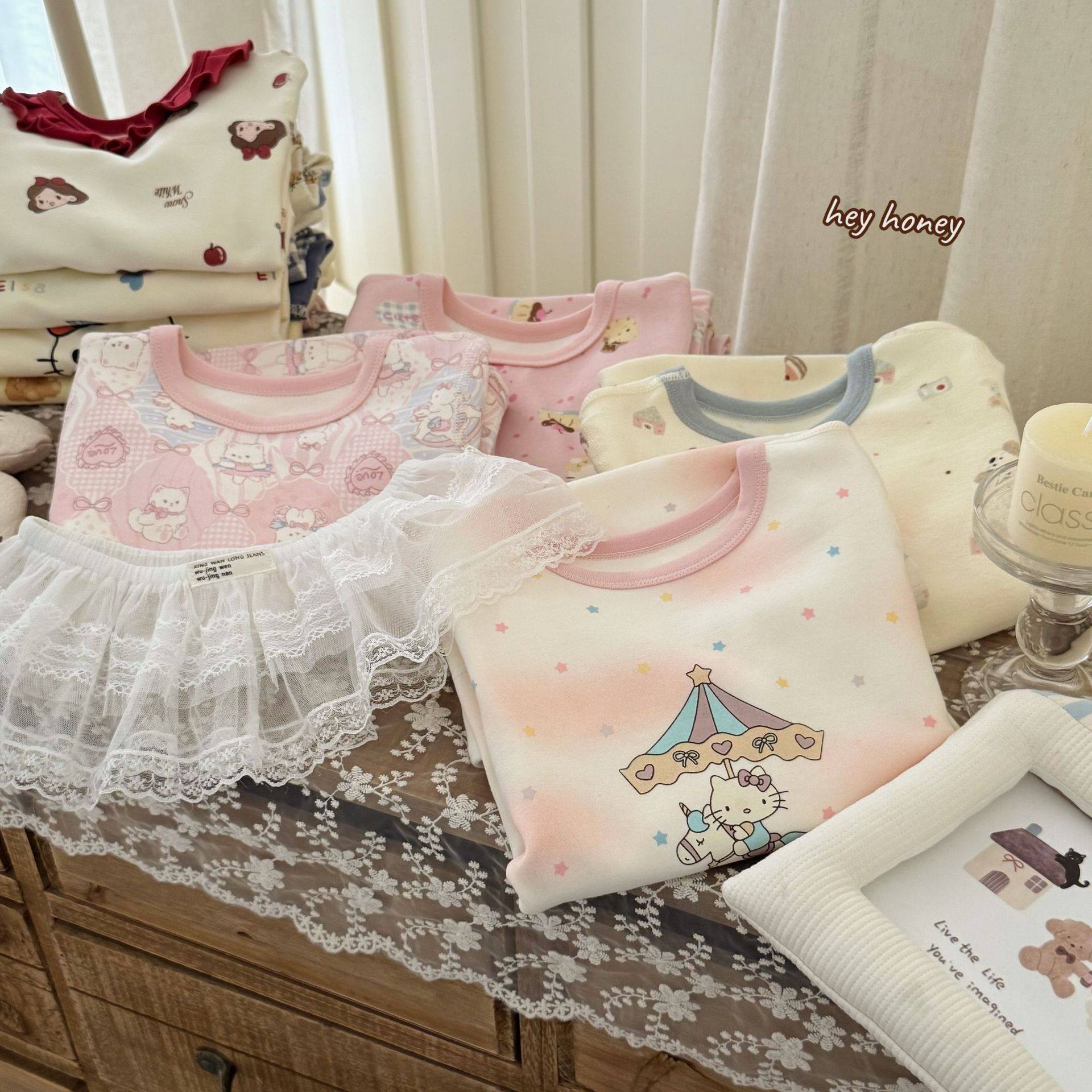 大小卷 Hey honey男女童300克舒绒秋衣秋裤内衣套装儿童家居睡衣,童装/婴儿装/亲子装,内衣套装,淘宝优惠券,粉丝福利购,淘宝优惠卷