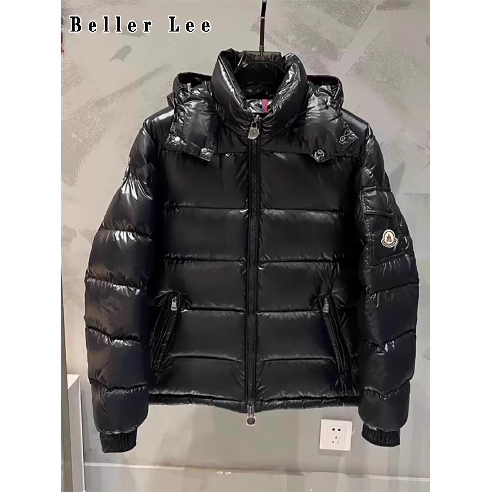 BellerLee 欧货立领修身羽绒服男2024冬季简约轻薄保暖白鸭绒外套