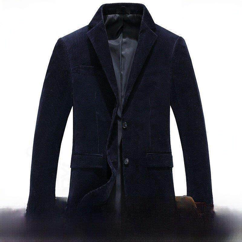 PHLODINCA 休闲西装男士秋冬季外套宽松单西便服灯芯绒上衣服西服