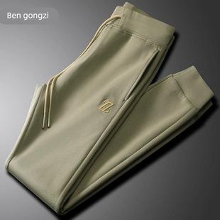 加绒加厚束脚休闲运动裤 男修身 柔软亲肤卫裤 犇公子轻奢2025秋冬季