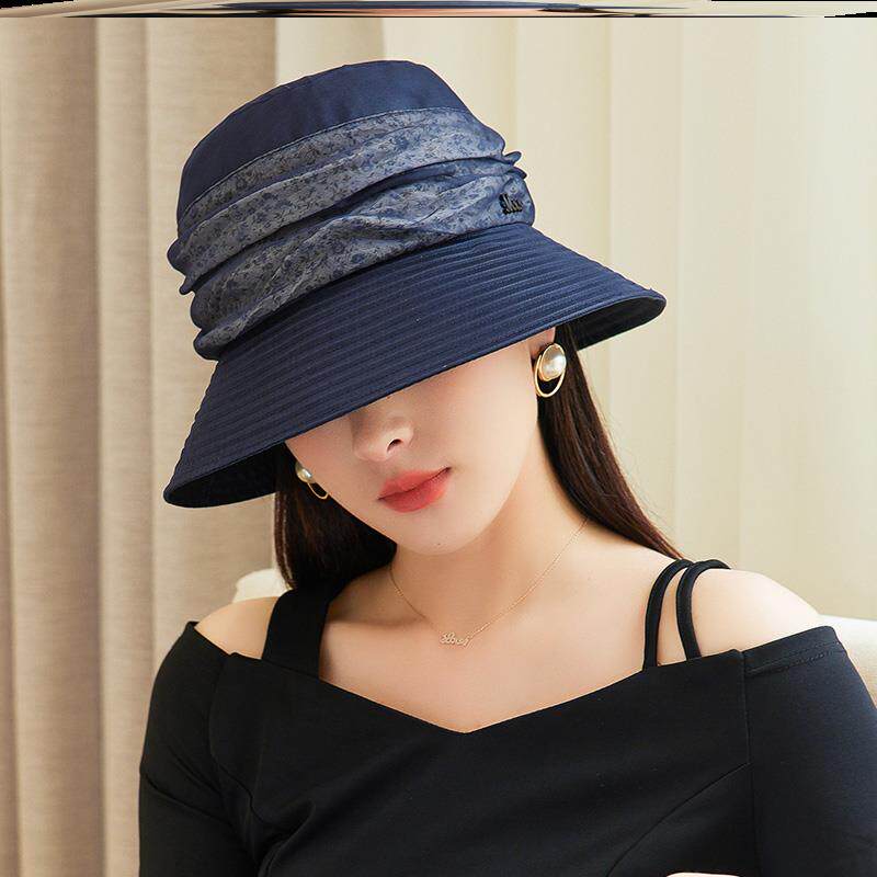 布塔夏天防晒遮阳帽女士真丝帽轻薄透气太阳帽气质帽子桑蚕丝材质