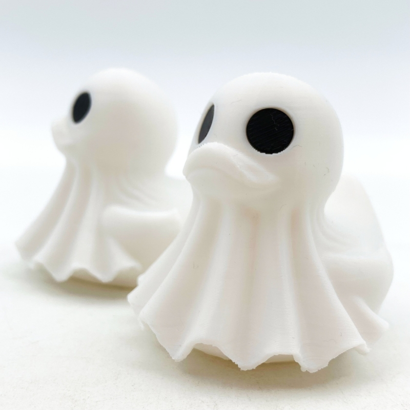3D打印创意小幽灵鸭子模型圣诞万圣节可爱搞怪幽灵鸭小摆件礼物