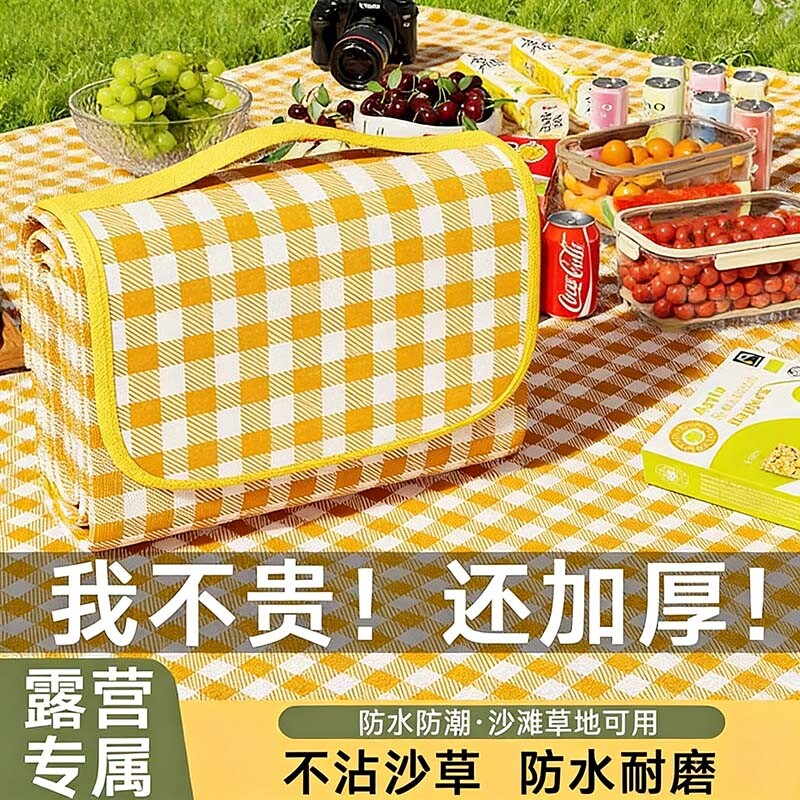 野餐垫防潮垫加厚户外野炊郊游沙滩帐篷露营便携地垫防水草坪垫子