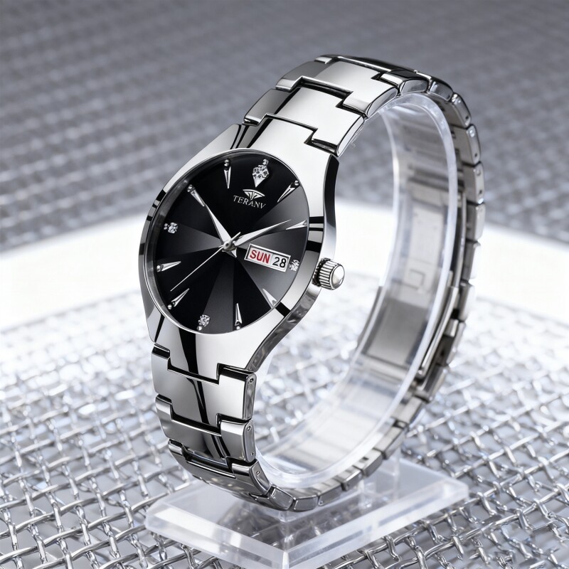 正品瑞士全自动非机械表手表男士学生韩版时尚潮双日历防水表夜光