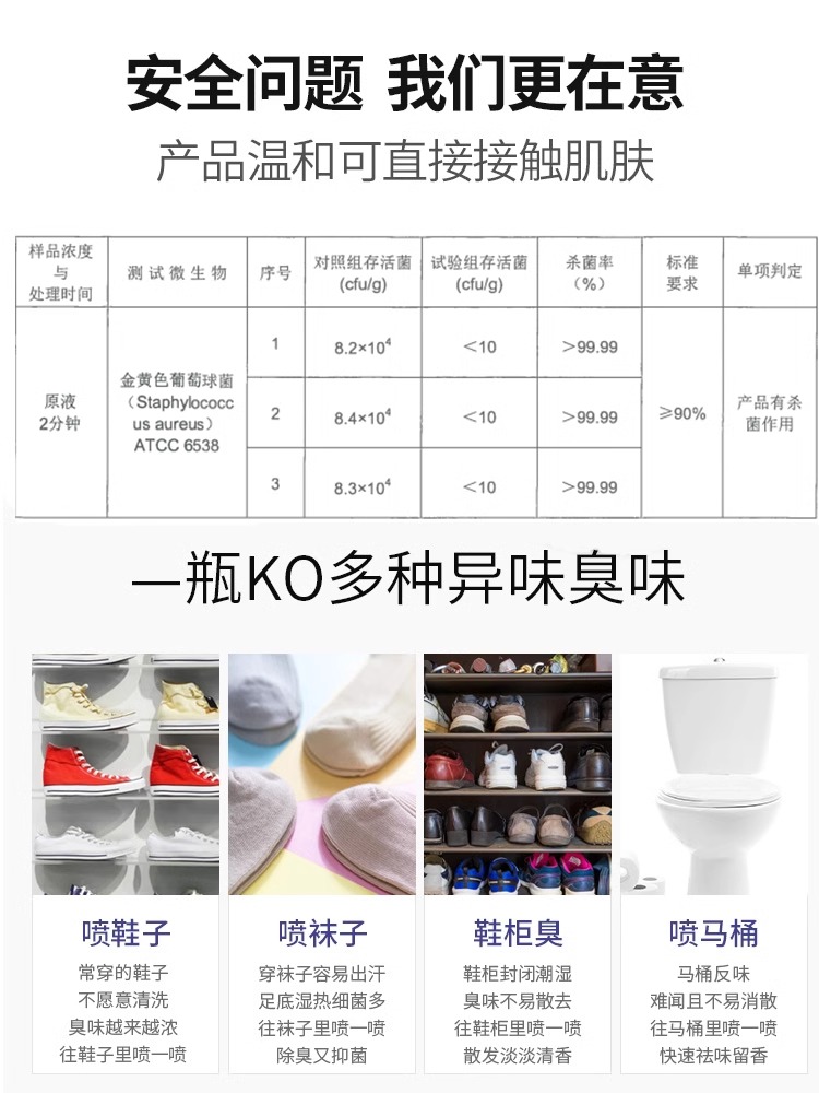 Shoes deodorant spray shoes and socks to deodorize sneakers deodorant shoe cabinet deodorization deodorization sterilization deodorization artifact