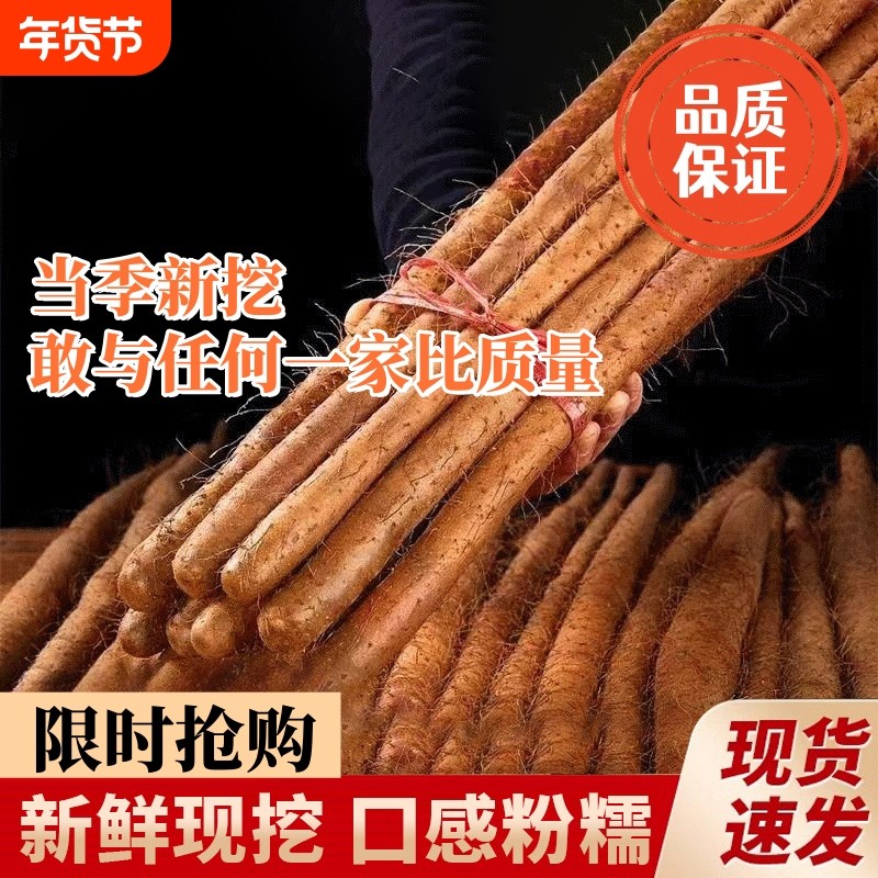 河北铁棍山药新鲜粉糯山药现挖现卖农家自种特产怀山药现挖现发,传统滋补营养品,山药及其制品,淘宝优惠券,粉丝福利购,淘宝优惠卷