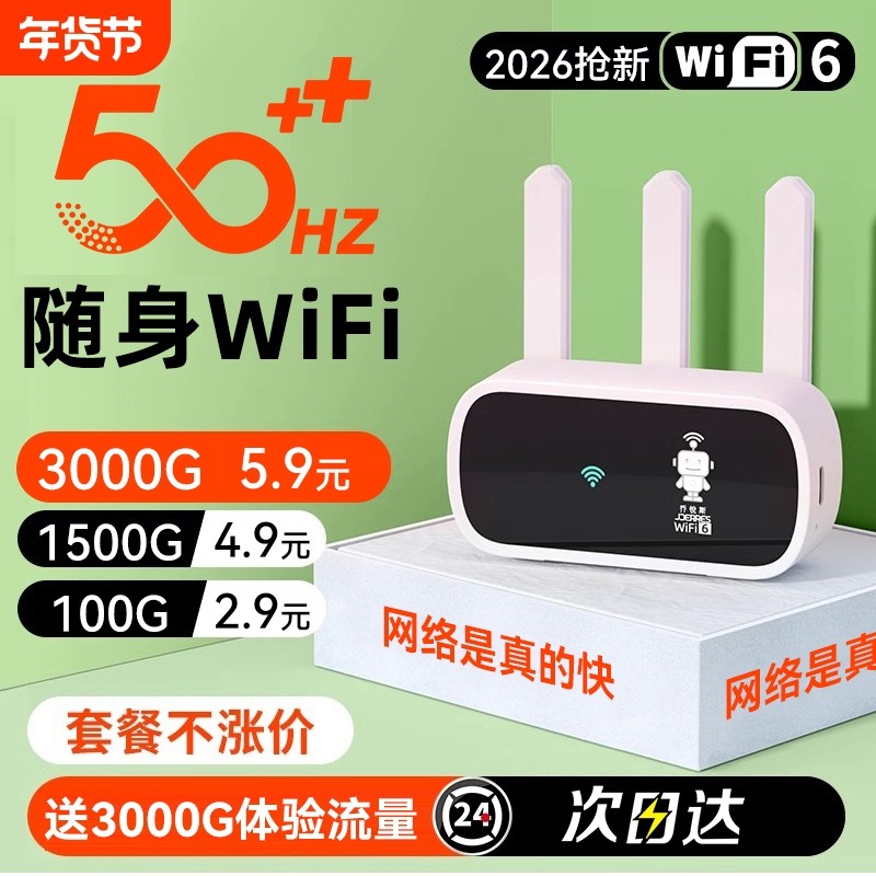 Smart wifi mobile wireless wifl6 portable card-бесплатный новый маршрутизатор 2026 года с национальным универсальным трафиком Изображение 1