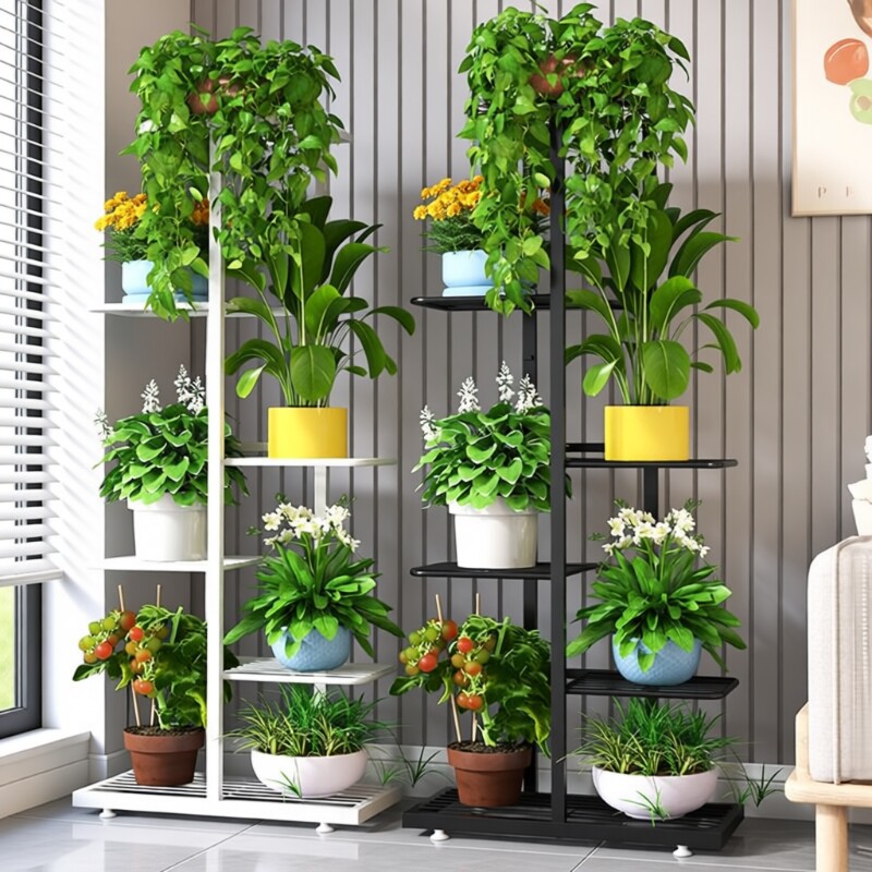 花架置物架阳台落地式客厅铁艺层架盆景绿萝花盆架子多层2025新款