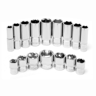 17mm8 8寸套筒扳手棘輪中飛加長外六角套筒工具中快速汽修10