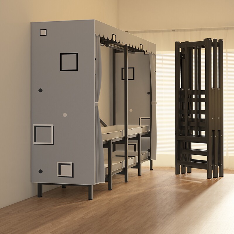 免安装衣柜加粗折叠简易布衣柜家用卧室出租房全钢架结实耐用衣橱