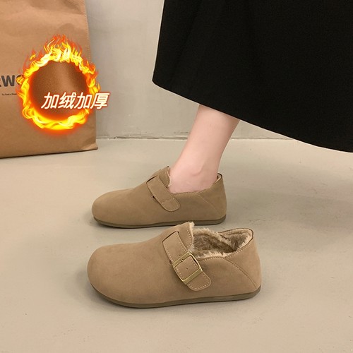 雪地靴女秋冬季加绒加厚保暖全包勃肯鞋子2025新款爆款二棉豆豆鞋