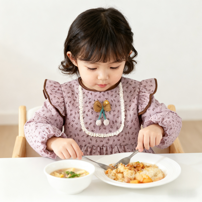 宝宝罩衣外穿女宝公主裙婴儿辅食围兜吃饭防水防脏反穿衣饭兜围裙