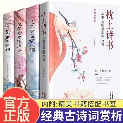 枕上诗书一本书读懂蕞美古诗词飞花令里读诗词诗经唐诗宋词一诗一词一故事歌赋李煜词传李清照词传四海一生踏歌行苏轼历史经典人生