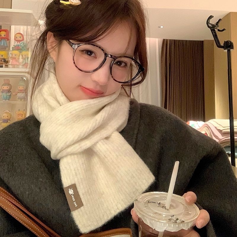 高品质2025新款高级感小围巾女冬季韩系氛围感学生含羊毛围脖女士