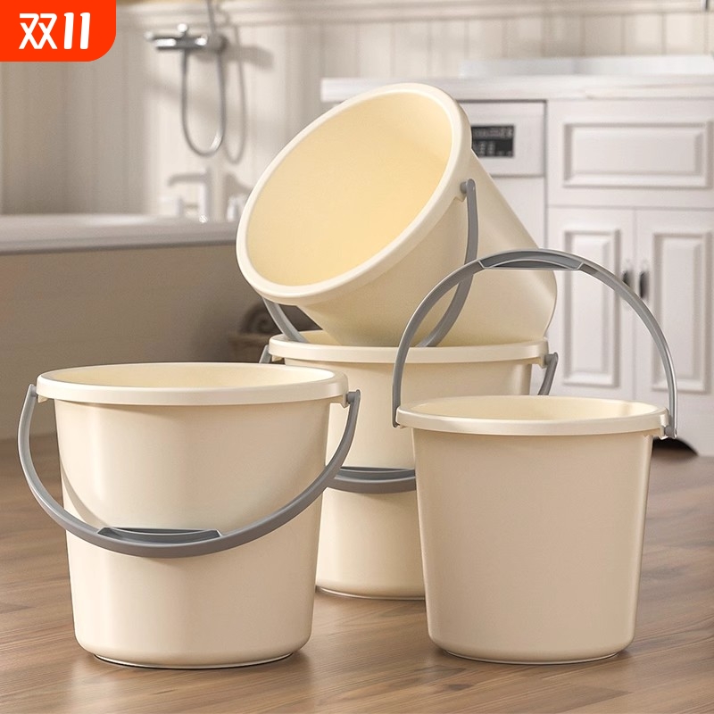 圆形塑料水桶大号储水桶手提小桶学生宿舍洗衣桶家用洗澡桶加厚