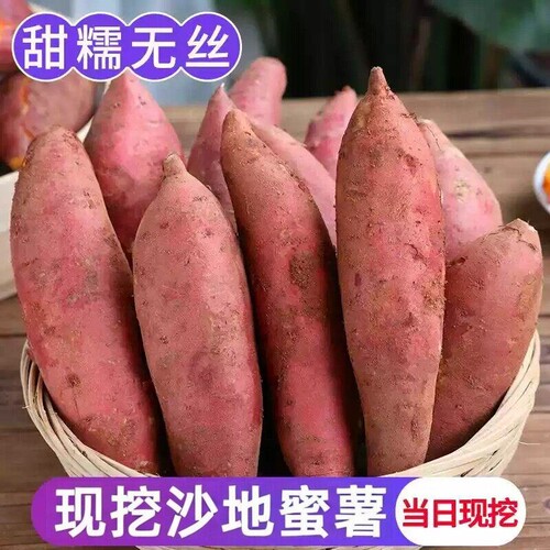 现挖沙地蜜薯红薯新鲜空气炸锅板栗薯自种9斤正宗黄心香甜糖心