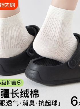 白色袜子女短袜夏季薄款网眼防臭吸汗miu系芭蕾风不掉跟中筒棉袜