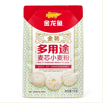 金龙鱼金装多用途麦芯小麦粉1kg 袋装面粉饺子面条馒头包子通用