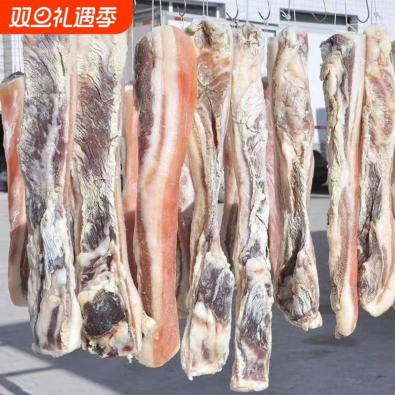 江西腊肉霍山农家咸肉风干手工自制腌肉五花肉风干土猪肉腊味