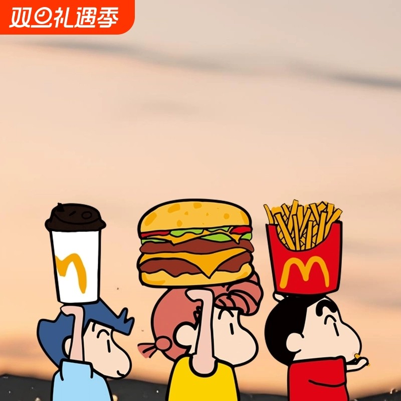 蜡笔小新车贴电动车汽车贴纸车尾创意搞笑雅迪九号小牛创意台铃