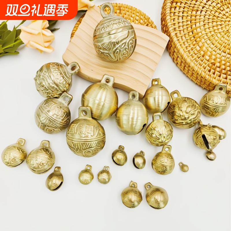 宠物狗狗铃铛虎头铜铃铛泰迪金毛猫咪牛羊吊坠挂件小中大型犬铃铛