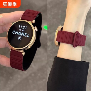 适用华为gt5/gt6/gt5pro手表表带gt4/gt3磁吸硅胶小米S4防水watch3/fit3/fit4运动荣耀男女官方原装同款陶瓷