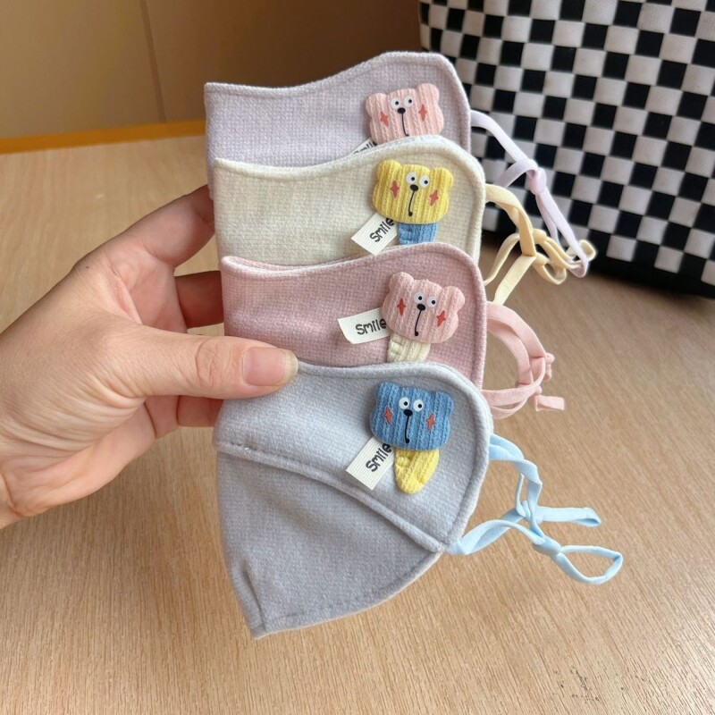 幼儿宝宝口罩纯棉0-3岁2可水洗A类女男宝宝可爱卡通秋冬保暖防风