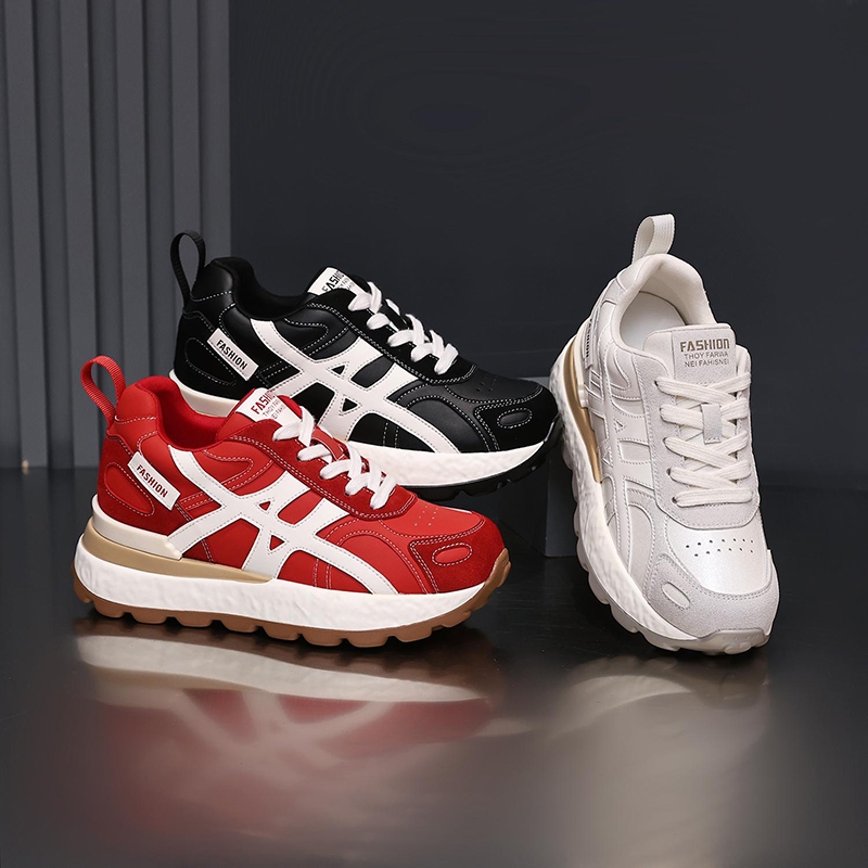 增高7cm厚底增高休闲鞋女2025秋季新款透气厚底阿甘鞋休闲跑步鞋