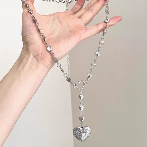 Vintage古着 The secret of the heart box 心盒的秘密 爱心项链