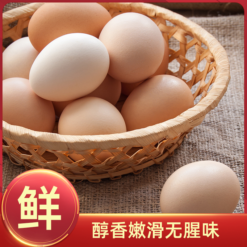 新鲜散养土鸡蛋农家散养谷物蛋10枚营养早餐整箱发货