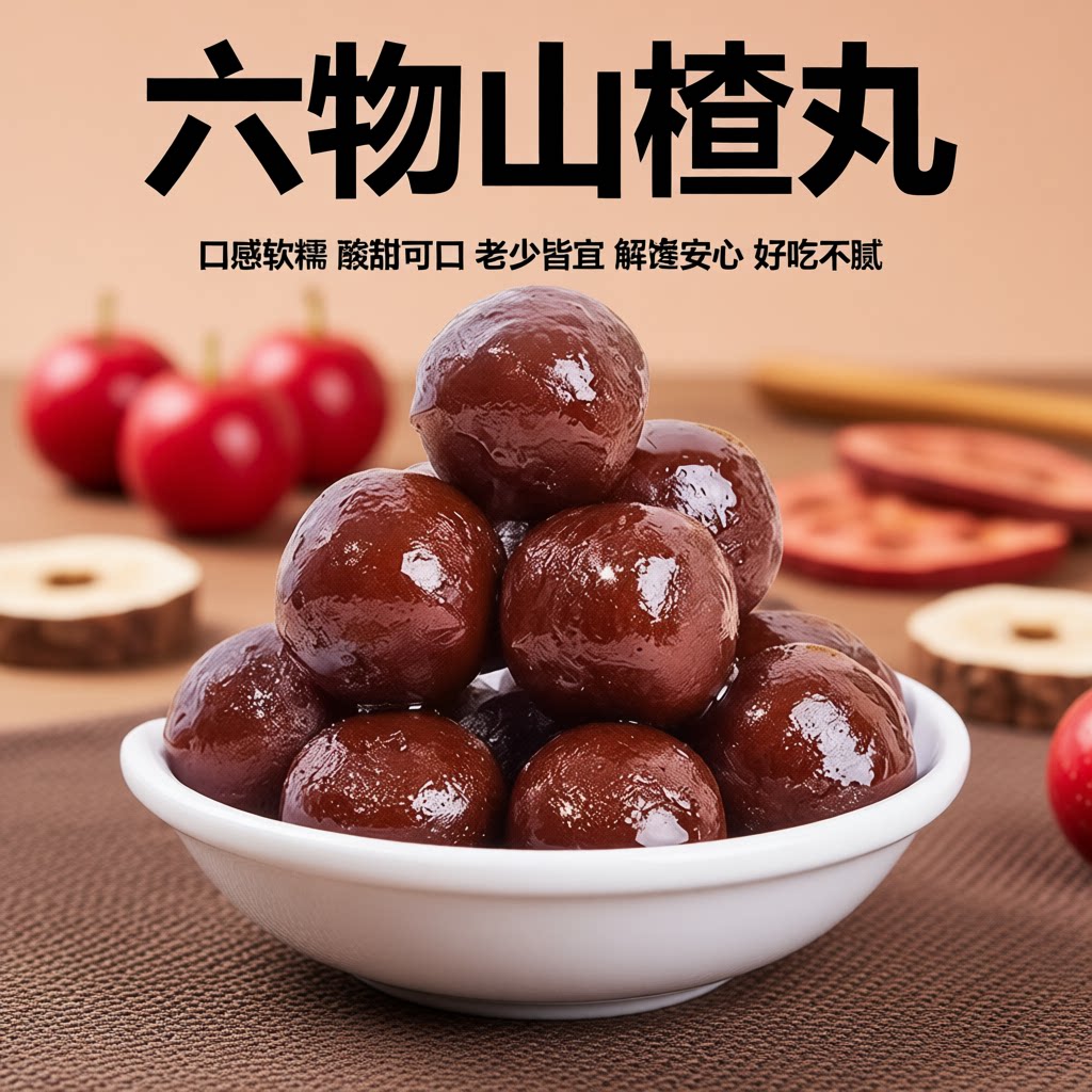 鸡内金山楂丸无添加六物山楂球儿童小零食独立包装陈皮茯苓健康图片