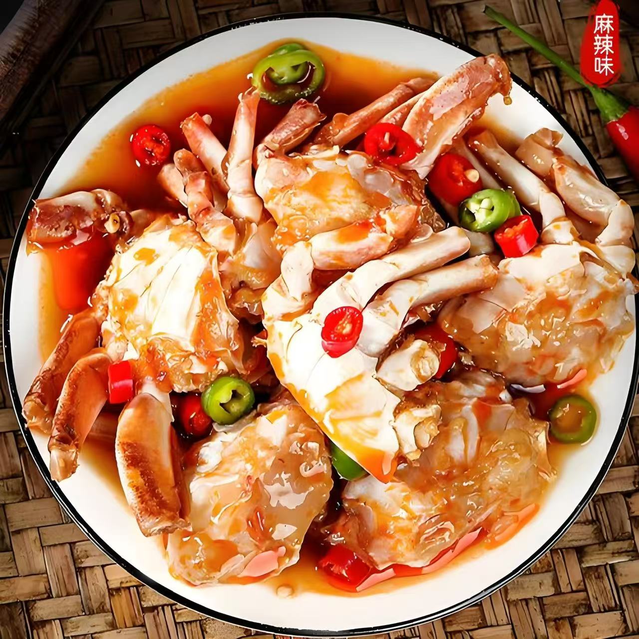 新鲜梭子蟹切蟹冷冻梭子蟹蟹块海鲜水产切蟹冷冻野生生鲜批发蟹子