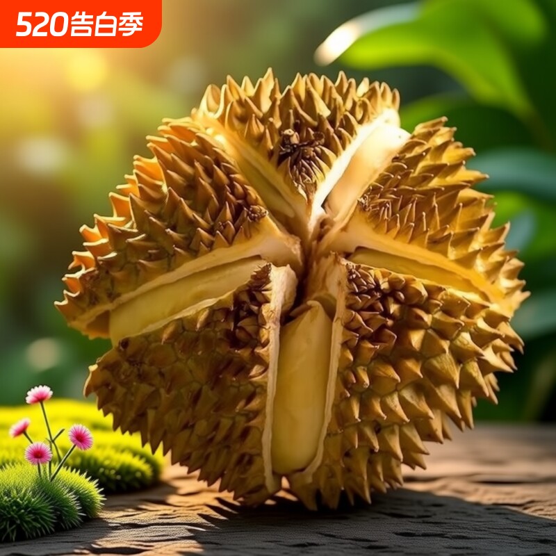 泰国老树熟金枕榴莲带壳一整个肉厚绵密香甜可口新鲜顺丰直达鲜果
