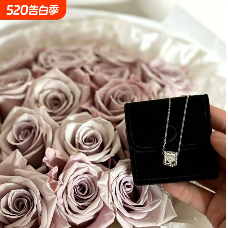顶版四叶草万花筒项链女18K玫瑰金莫桑钻白金小蛮腰气质精致吊坠